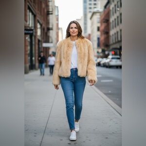 Wilson Plush Tan Teddy Jacket, size M